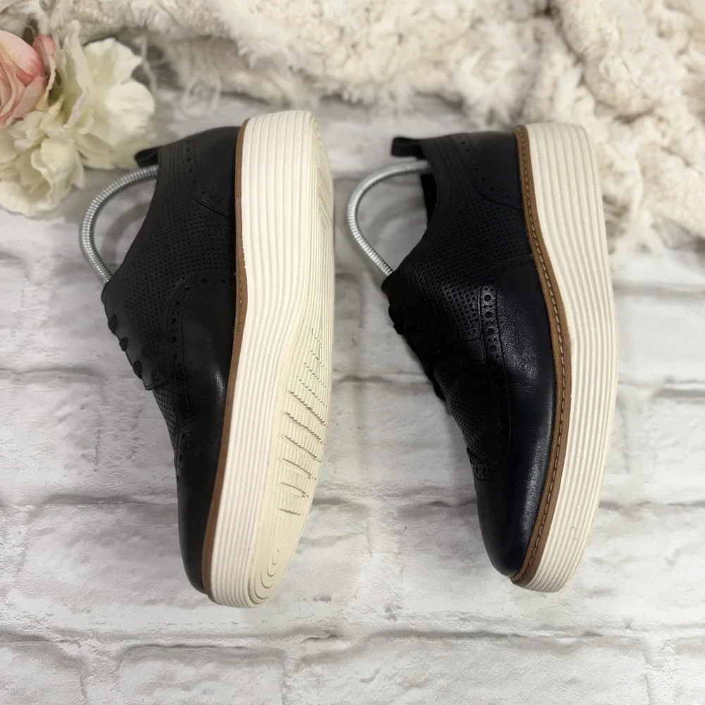 Cole Haan Øriginal Grand Black Platform Wingtip Oxford Shoes Womens Sz 9 B Nice!